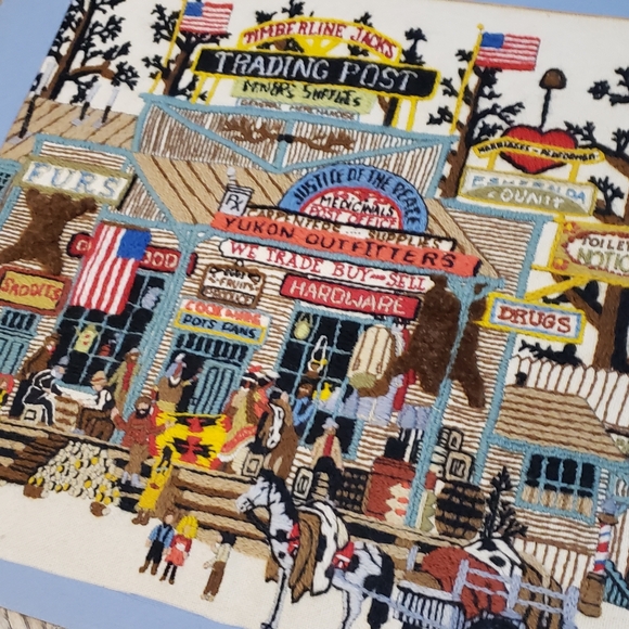 Timberline Jacks Trading Post Embroidered Tapestry 20x16 in General Store Decor - Picture 9 of 15